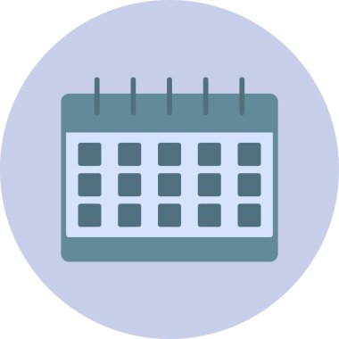 Takvim simgesi, vektör illüstrasyonu basit tasarım