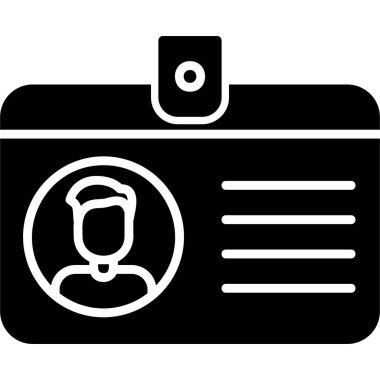 Kimlik kartı, vektör illüstrasyonu basit tasarım