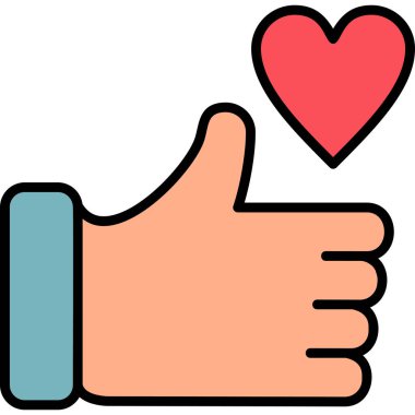 başparmak yukarı simgesi, vektör illüstrasyonu