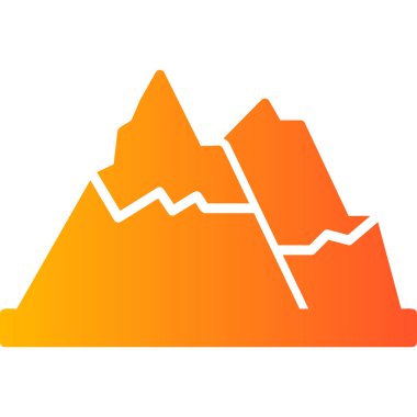 Dağ. Web simgesi basit illüstrasyon