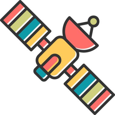 Uydu. Web simgesi basit illüstrasyon