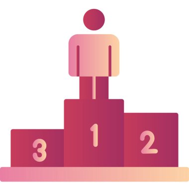 Podyum. Web simgesi basit illüstrasyon