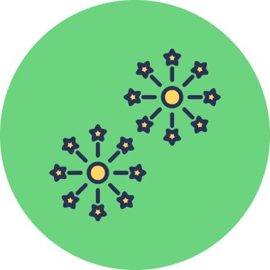 Havai fişek web simgesinin vektör çizimi