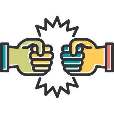 Tokalaşın. Web simgesi basit illüstrasyon