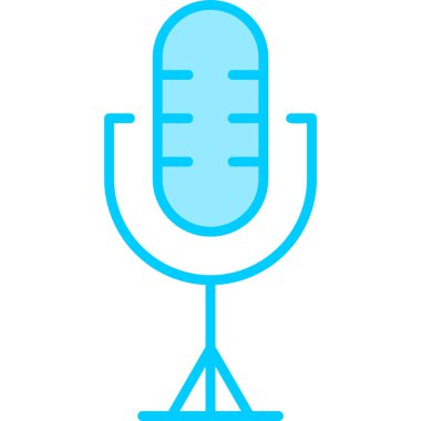 mikrofon simgesi vektör illüstrasyonu