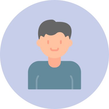 Adamım. Web simgesi basit illüstrasyon