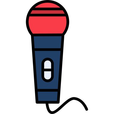 mikrofon simgesi vektör illüstrasyonu