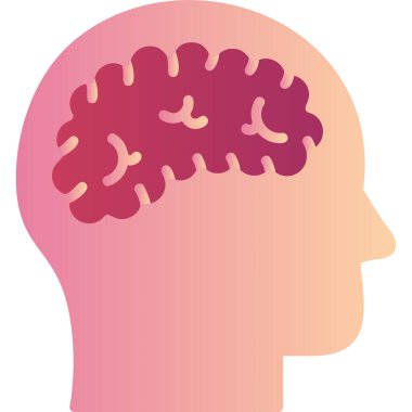  Beyin ikonu. Basit resimleme