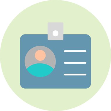 ID kart simgesi vektör illüstrasyonu