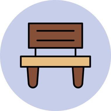 Masa. Web simgesi basit illüstrasyon