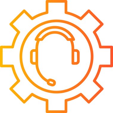 Beyaz arkaplanda operatör vektör simgesi