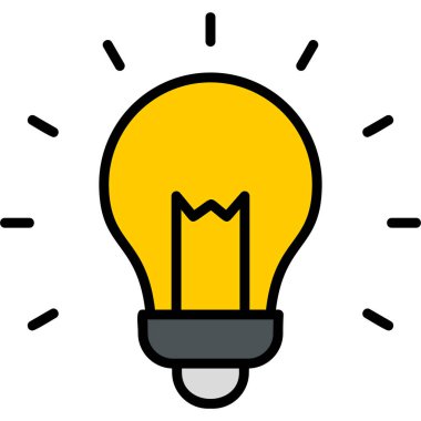 Fikir modern simgesi, vektör illüstrasyonu