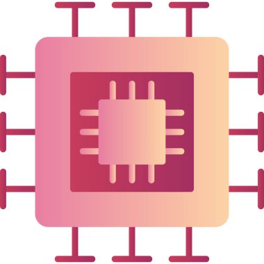 Çip simgesi vektör illüstrasyonu