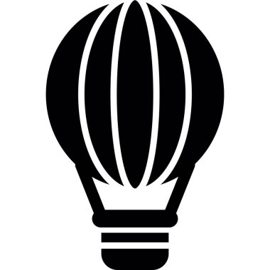 Sıcak hava balonu. Web basit illüstrasyonu