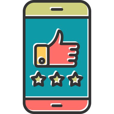 derecelendirme simgesi vektör illüstrasyonu