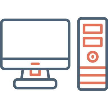 Bilgisayar. Web simgesi basit illüstrasyon 