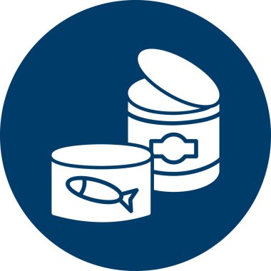 konserve gıda vektörü simgesi modern illüstrasyon