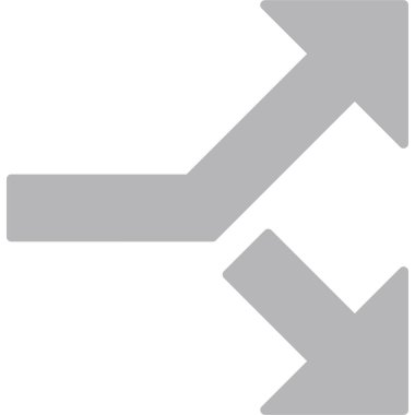 Yol web simgesini böl basit tasarım