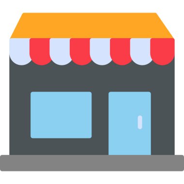 Dükkan. Web simgesi basit illüstrasyon