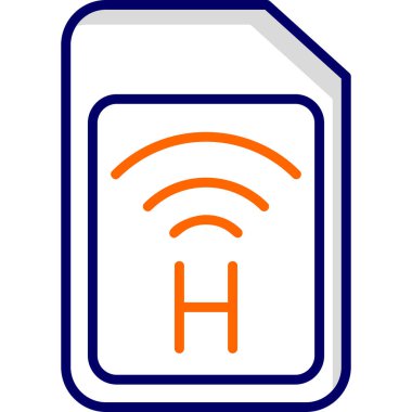 cep telefonu sim kartı, kişisel ve ticari kullanım için basit illüstrasyon simgesi