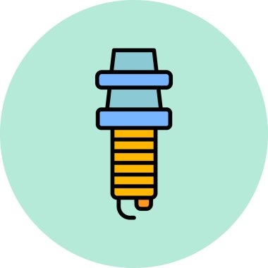 Modern oto tamir simgesinin vektör illüstrasyonu