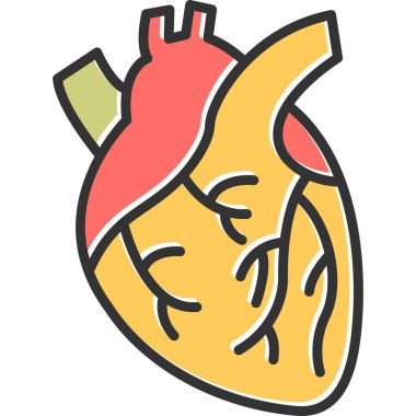 Kalp modern simge, vektör illüstrasyonu 