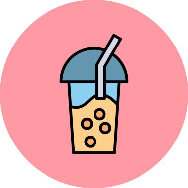 vector illustration of a glass of drink