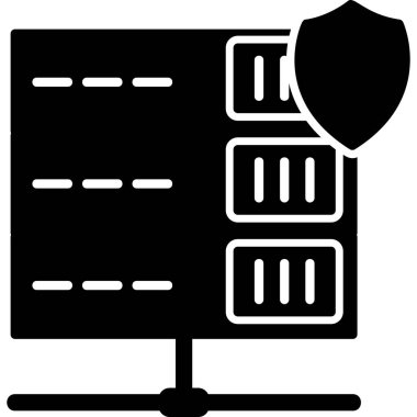 Sunucu. Web simgesi basit illüstrasyon