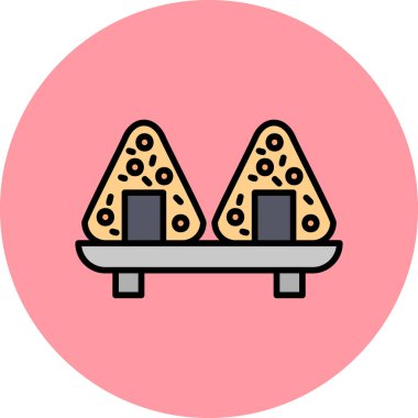 sushi simgesi vektör illüstrasyonu