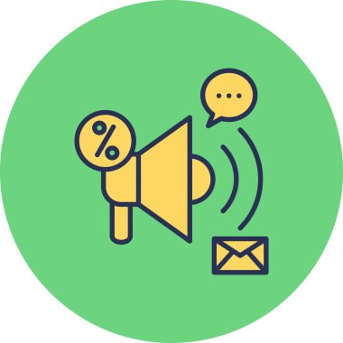 Megafon ikonu vektör illüstrasyonu