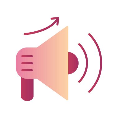 Megafon ikonu vektör illüstrasyonu