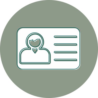 Kimlik kartı, vektör illüstrasyonu basit tasarım