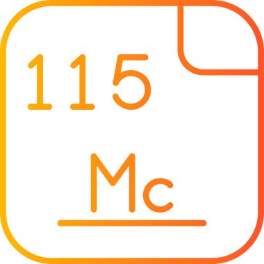 Moscovium, kimyasal element, web basit illüstrasyon