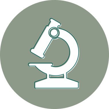 Mikroskop. Web simgesi basit illüstrasyon