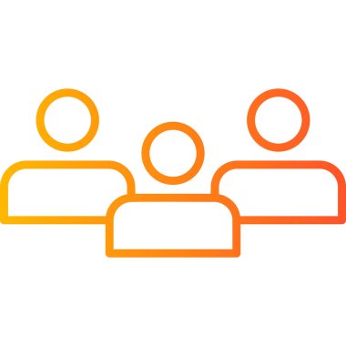 grup insan simgesi, vektör illüstrasyonu