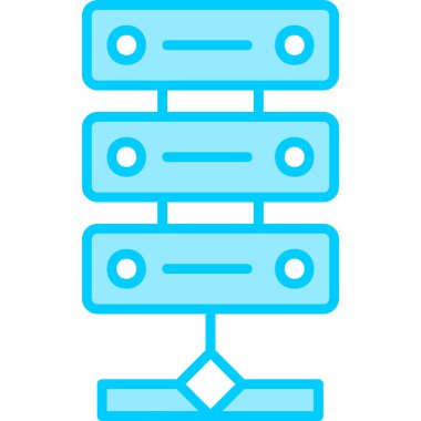 Sunucu. Web simgesi basit illüstrasyon