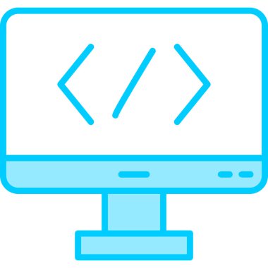 Bilgisayar. Web simgesi basit illüstrasyon