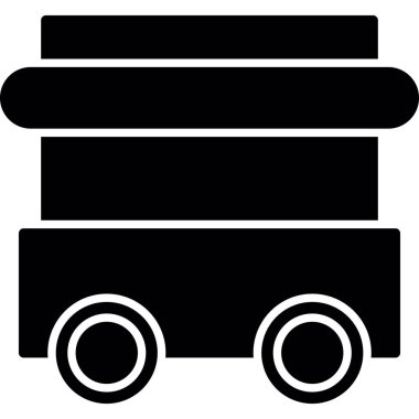 Yemek arabası. Web simgesi basit illüstrasyon