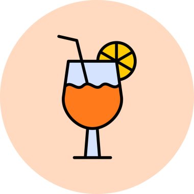 İçecek. Web simgesi vektör illüstrasyonu