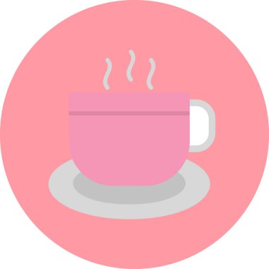 çay fincanı simgesi, vektör illüstrasyonu