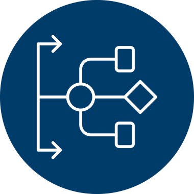 Akış çizelgesi simgesi, modern tasarım illüstrasyonu