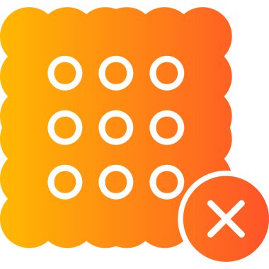 Sweets yok modern simge, vektör illüstrasyonu