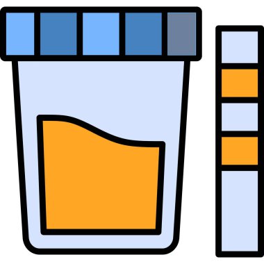 İdrar Test simgesi vektör illüstrasyonu
