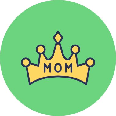 taç simgesi vektör illüstrasyonu