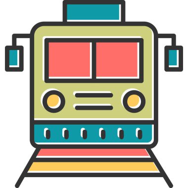 illustration of locomotive train wagon on railroad