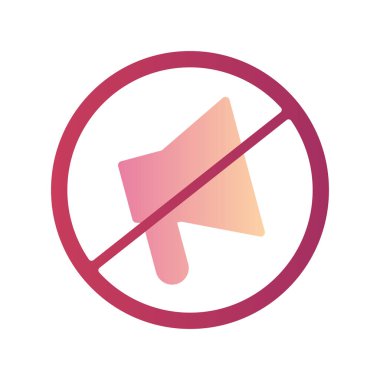 Muted, Circle, web icon, vector illustration