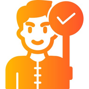  Eylemci simge vektör illüstrasyonu