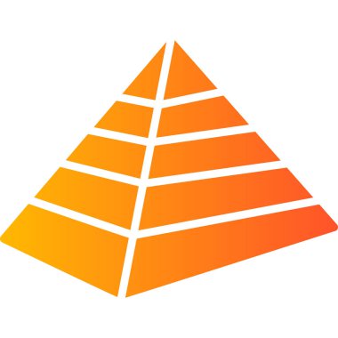 Piramit. Web simgesi basit illüstrasyon