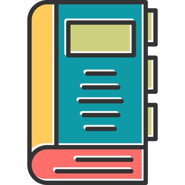 Kitap. Web simgesi basit illüstrasyon