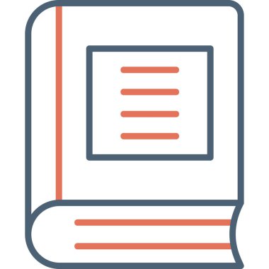 Kitap simgesi, modern tasarım illüstrasyonu